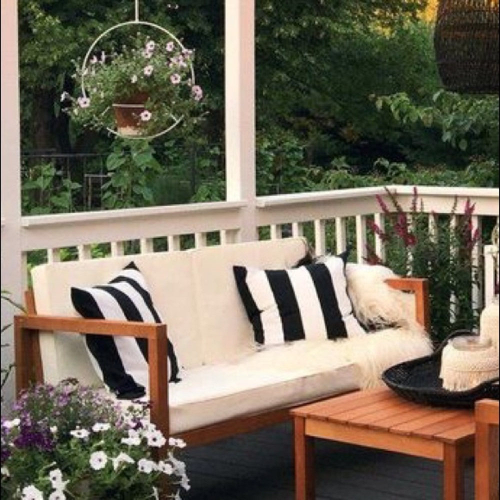 2 pack black white bold stripe pillow cover - Picture 4 of 4